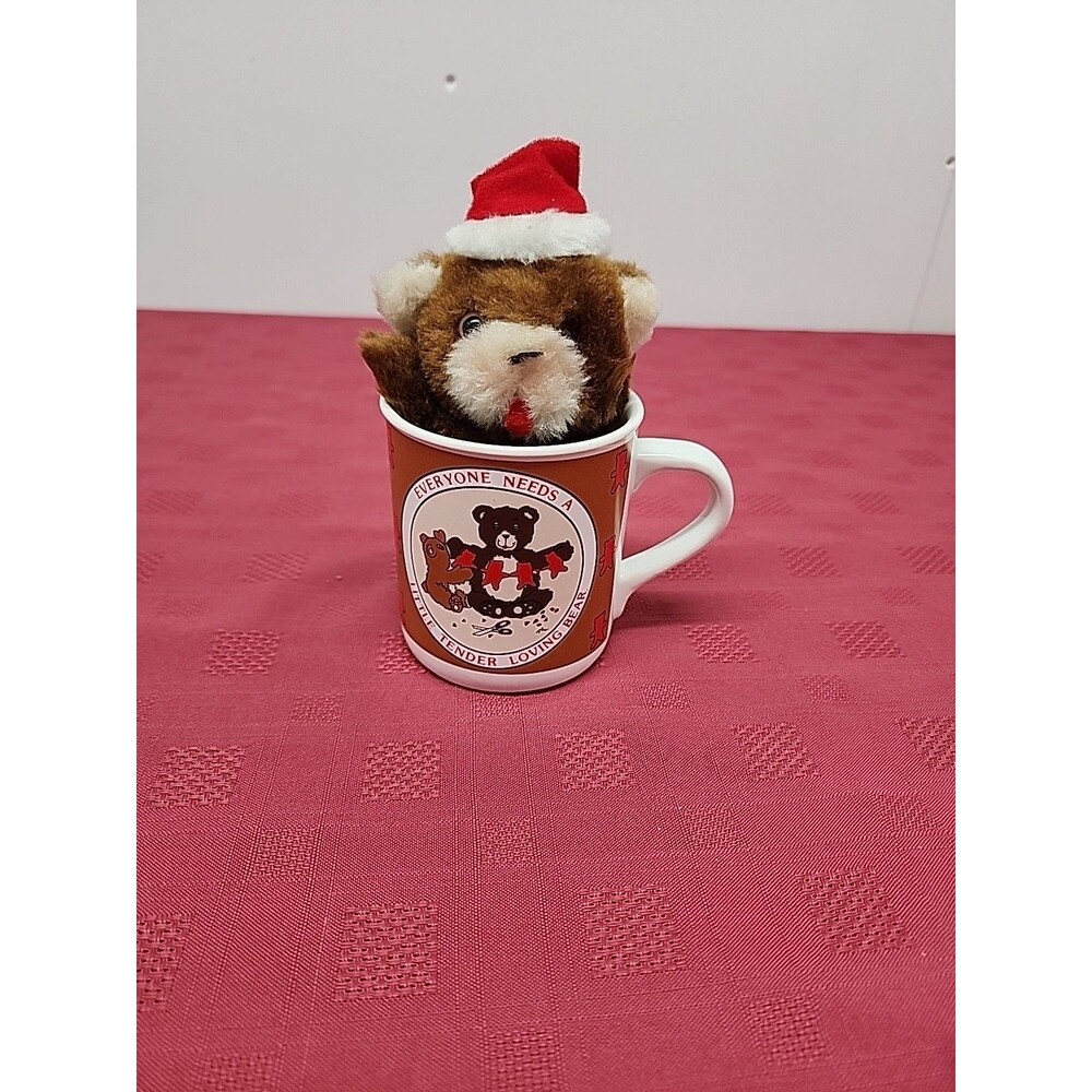 House Of Lloyd Everyone Needs A Little Tender Loving Bear Mug W/ Plush 1986
